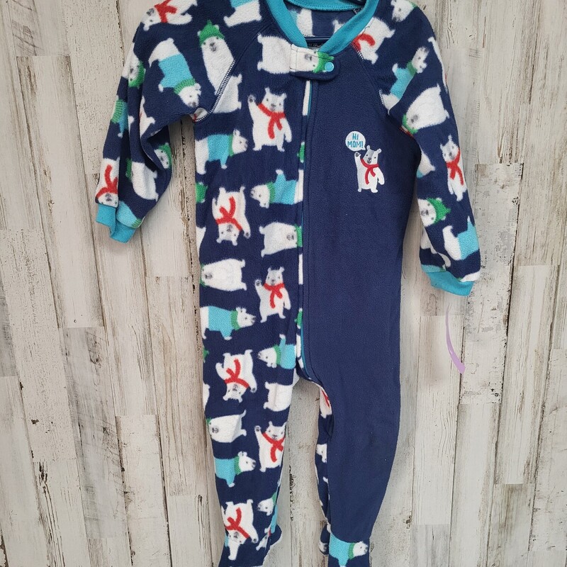 12/18M Blue Polar Bear Sl, Blue, Size: Boy 12-24m