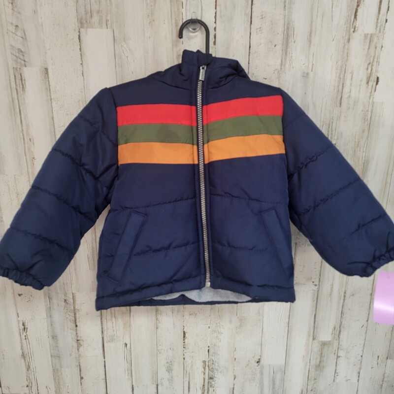 2T Navy Puffer Jacket, Navy, Size: Boy 2T-4T