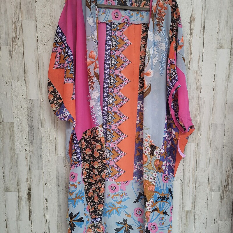 3X Sheer Printed Kimono