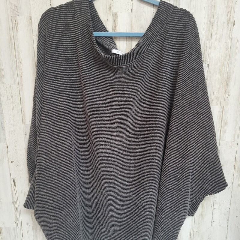 3X Grey Texture Knit Top