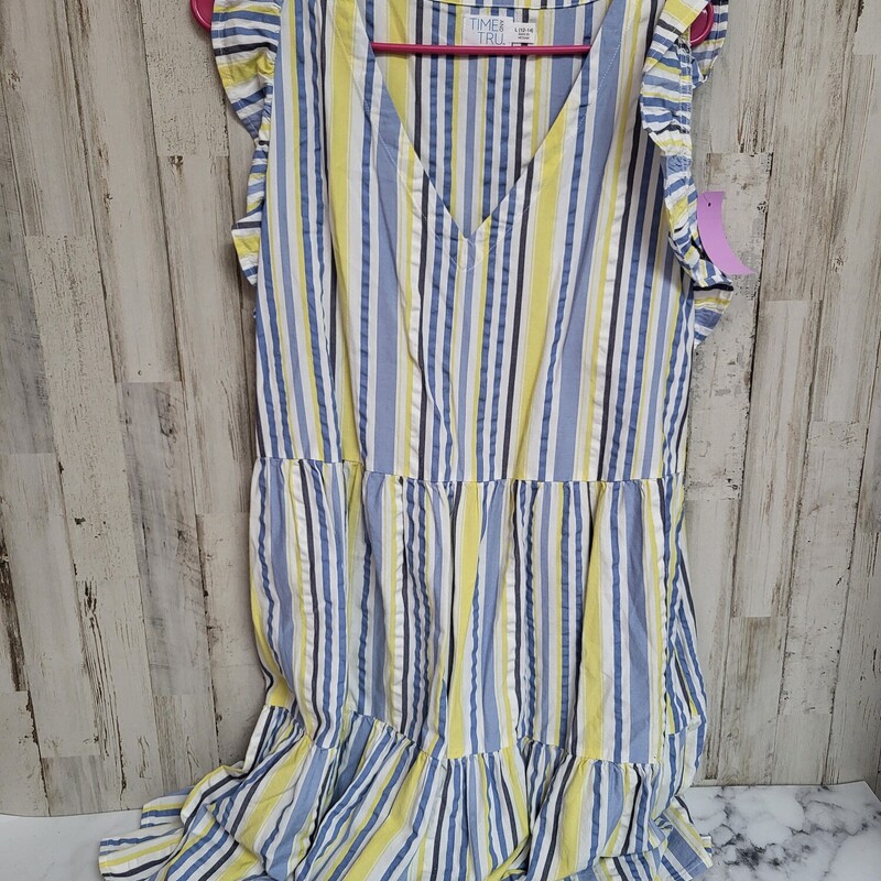 L Yellow/Blue Stripe Dres