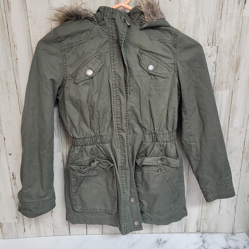 7/8 Green Fur Hooded Jack