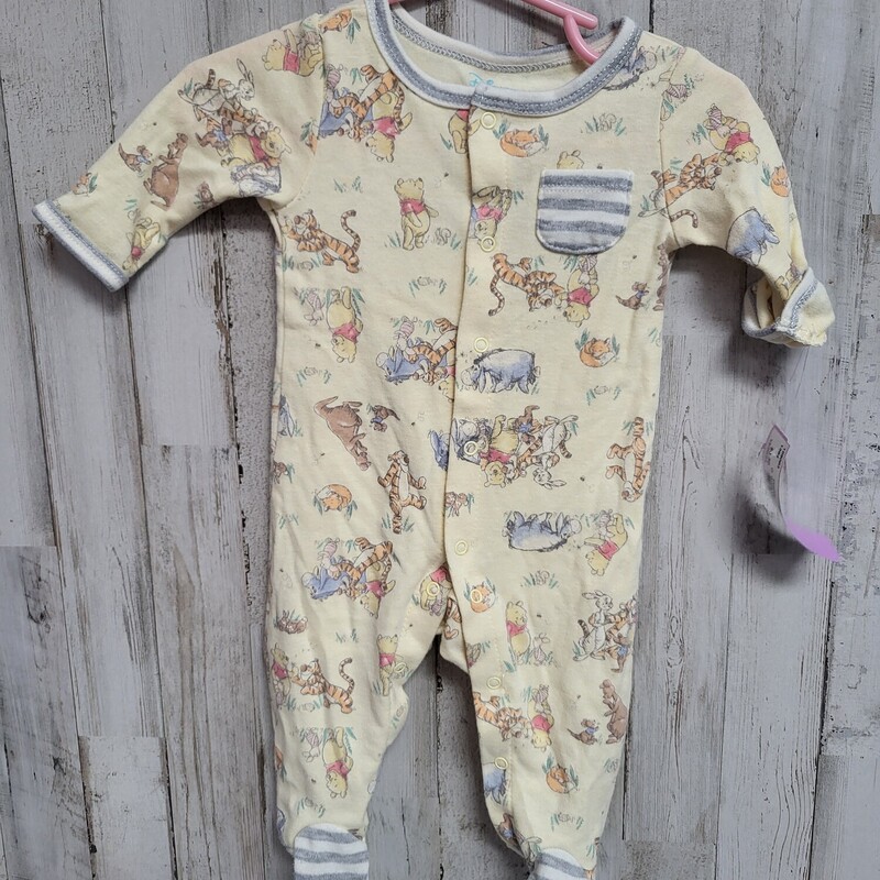 0/3M Winnie The Pooh Slee, Yellow, Size: Girl NB-3m