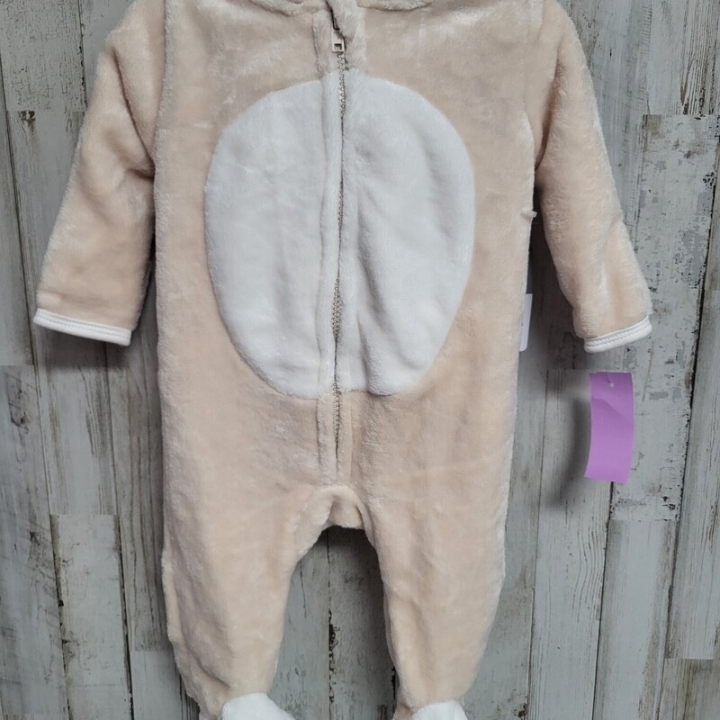 NEW 0/3M Bear Sleeper, Tan, Size: Girl NB-3m