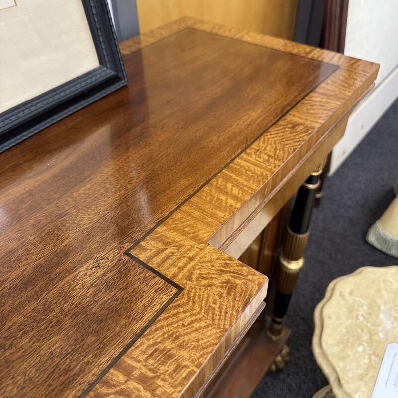 Large Ornate Sideboard, Wood
Size: 72x18x36