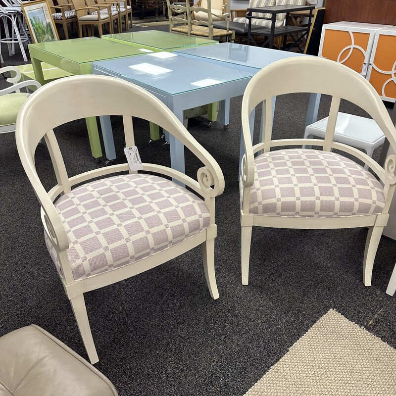 Two Upholstered Chairs, sold together as a PAIR.