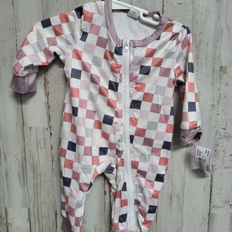 1/3M Pink Checkered Rompe