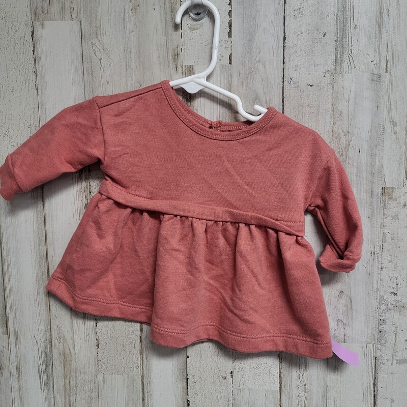 3M Mauve Peplum Top, Pink, Size: Girl NB-3m