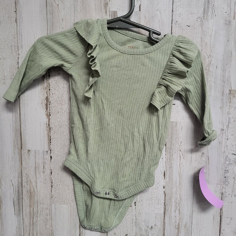 0/3M Sage Ruffle Onesie