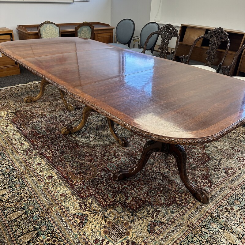 Stunning Antique Wood Dining Table, includes one 37in leaf)
Size: 50W x 76L