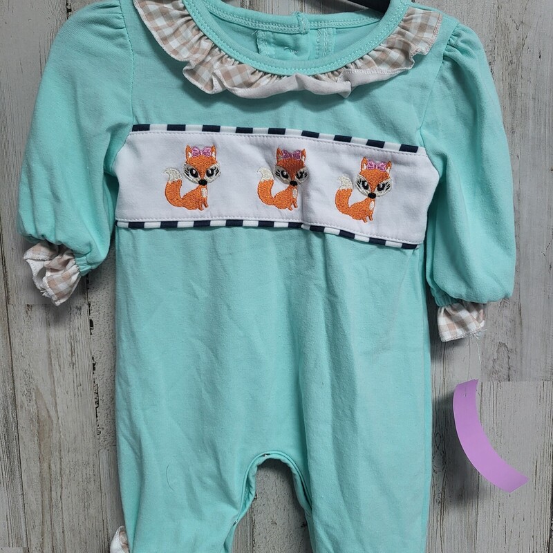 3M Lt Blue Fox Romper