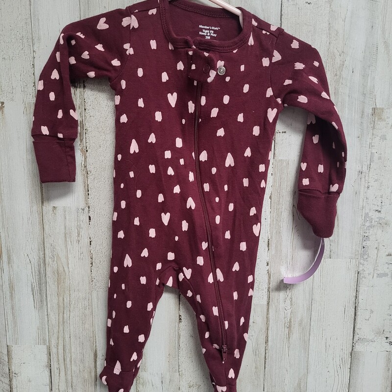 3M Red Spotted Sleeper, Red, Size: Girl NB-3m