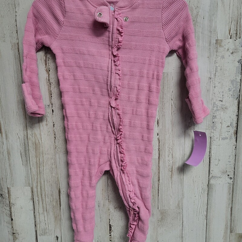 3/6M Pink Ruffled Sleeper