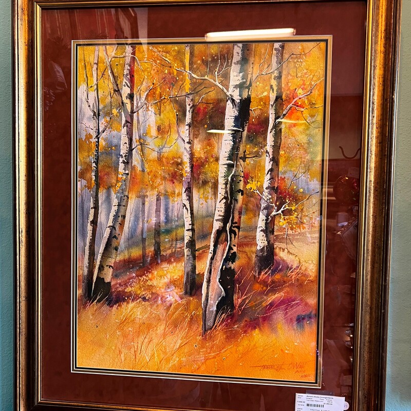 Tom Owen Watercolor, Trees, Framed
33in x 40in