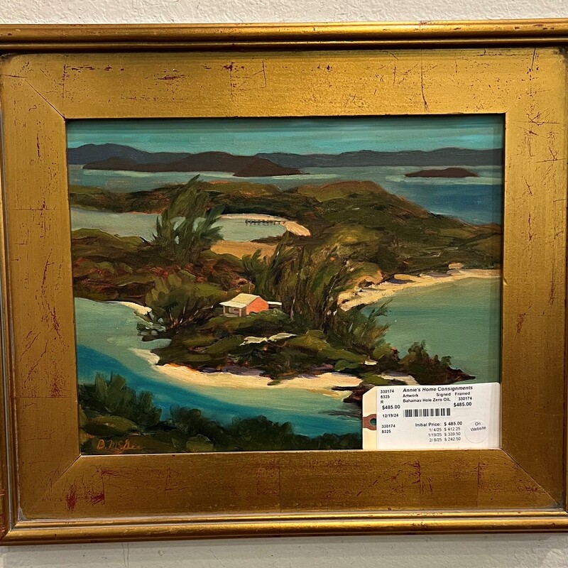 Bahamas Hole Zero OIL, Signed, Framed
19.5in x 16.5in