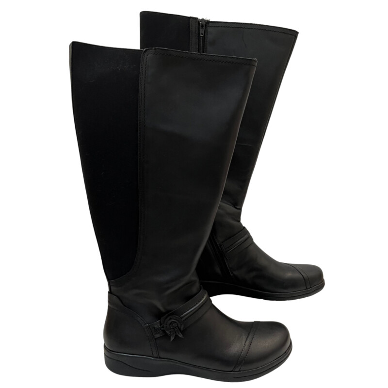 New Clarks Cheyn Whisk High Boots<br />
Stretch for Comfort<br />
Color: Black<br />
Size: 8