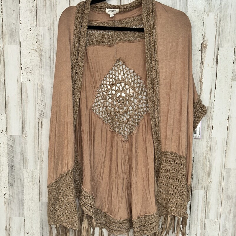 S/M Tan Crochet Kimono