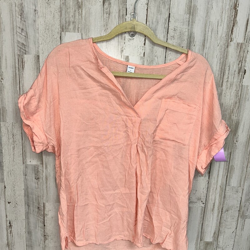 S Lt Pink Pocket Top