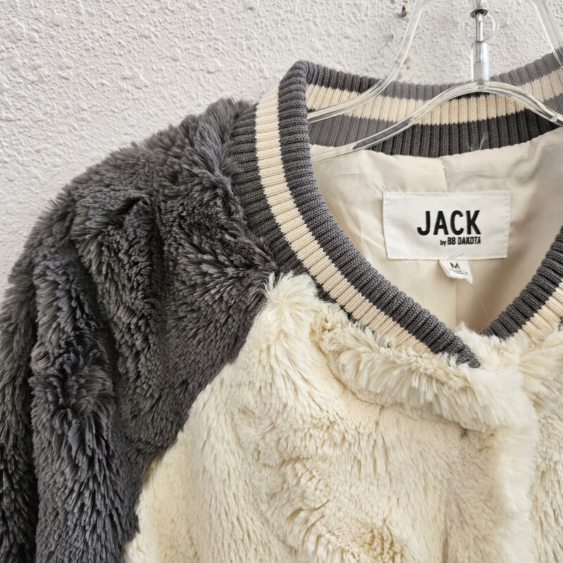 BB Dakota Faux Fur, Gry/crm, Size: Medium