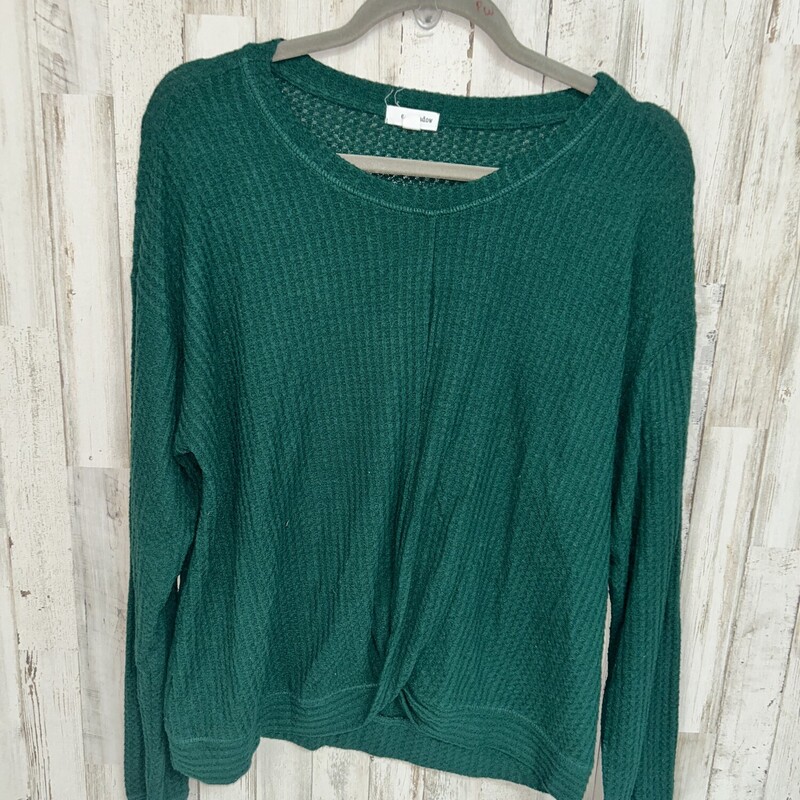 M Dark Green Waffle Top