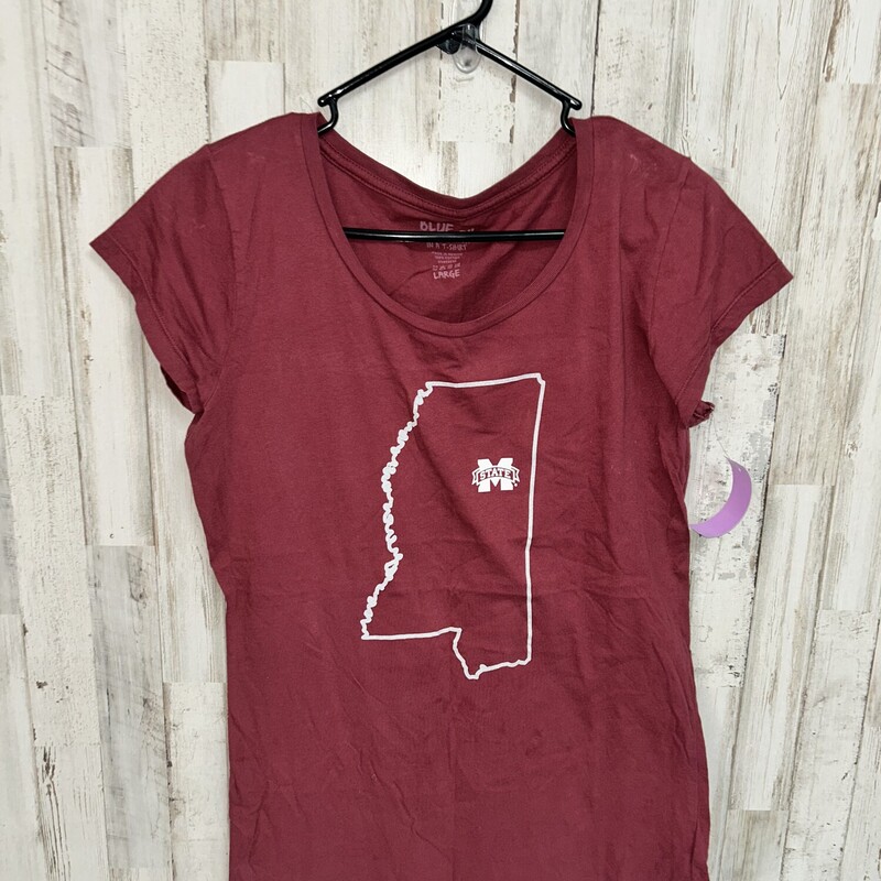 L Red State Fitted Tee