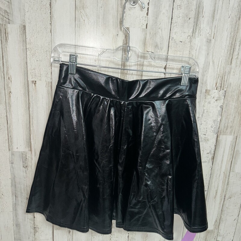 NEW L Black Leather Skirt