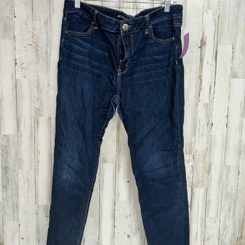 Sz14 Dark Denim Jeggings, Blue, Size: Ladies XL