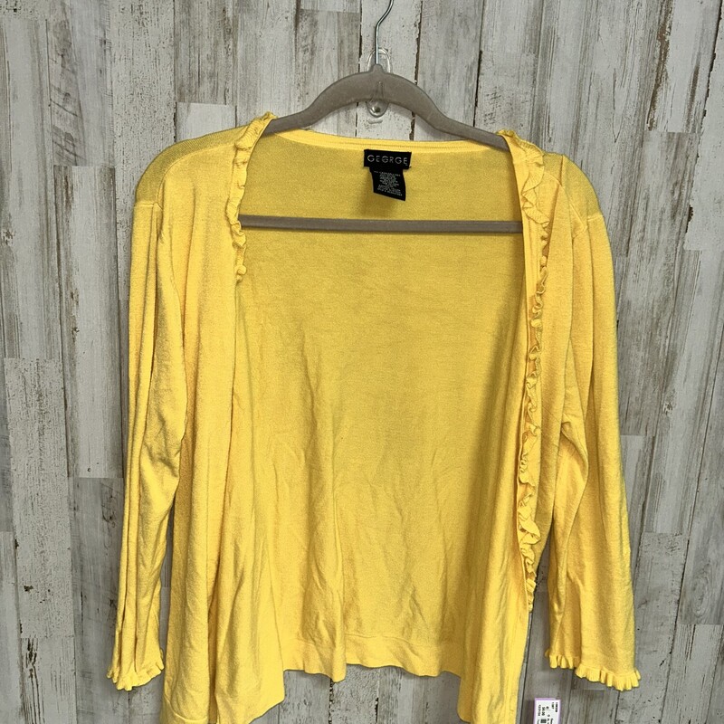 XL Yellow Ruffle Cardigan