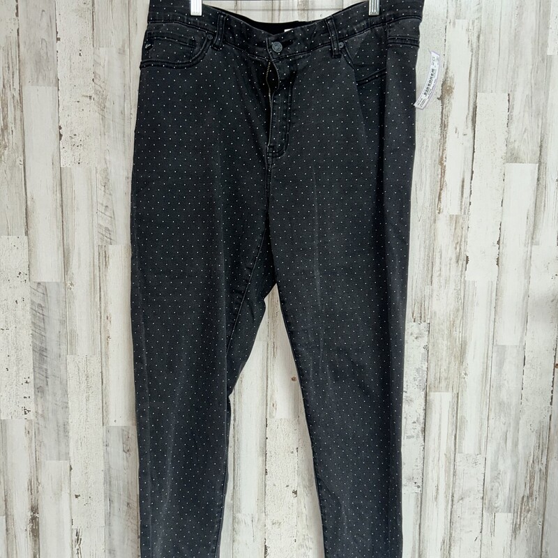 2X Black Dotted Jeggings