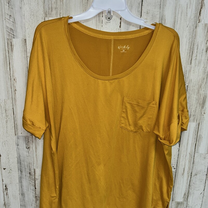 2X Mustard Pocket Top