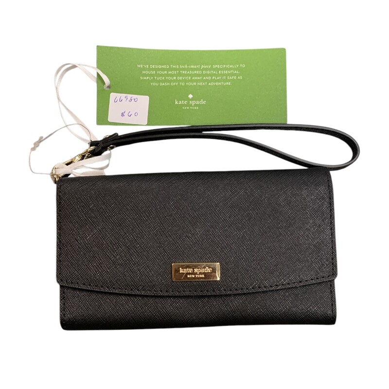 Kate Spade NWT, Black, Size: None