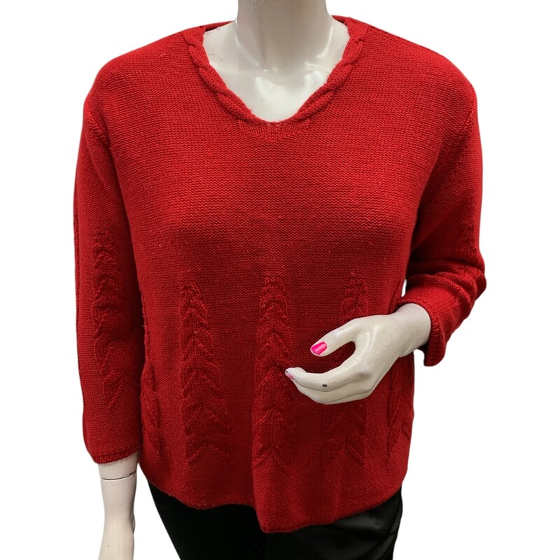 Olsen Knit, Red, Size: XL