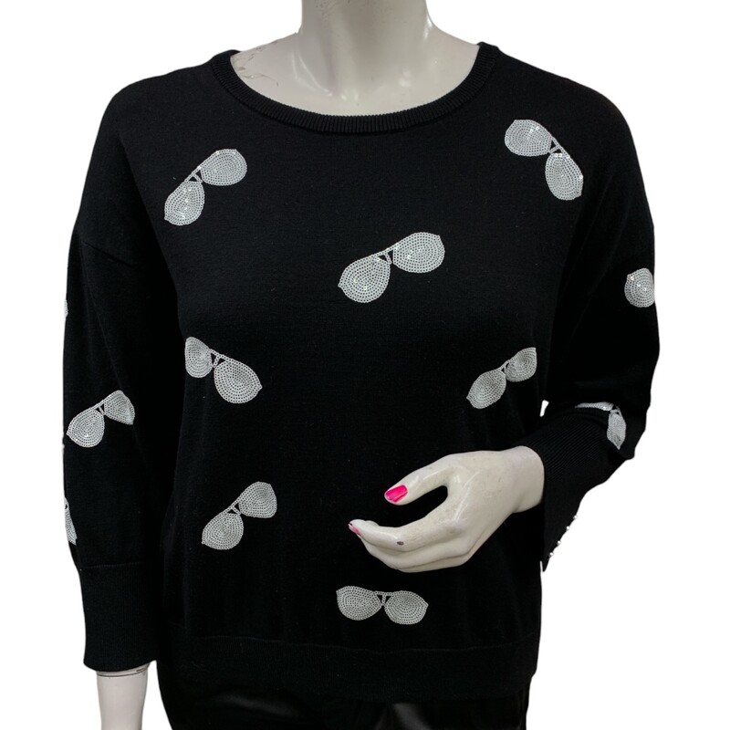 Karl Lagerfeld Sweater, Blck/whi, Size: XL