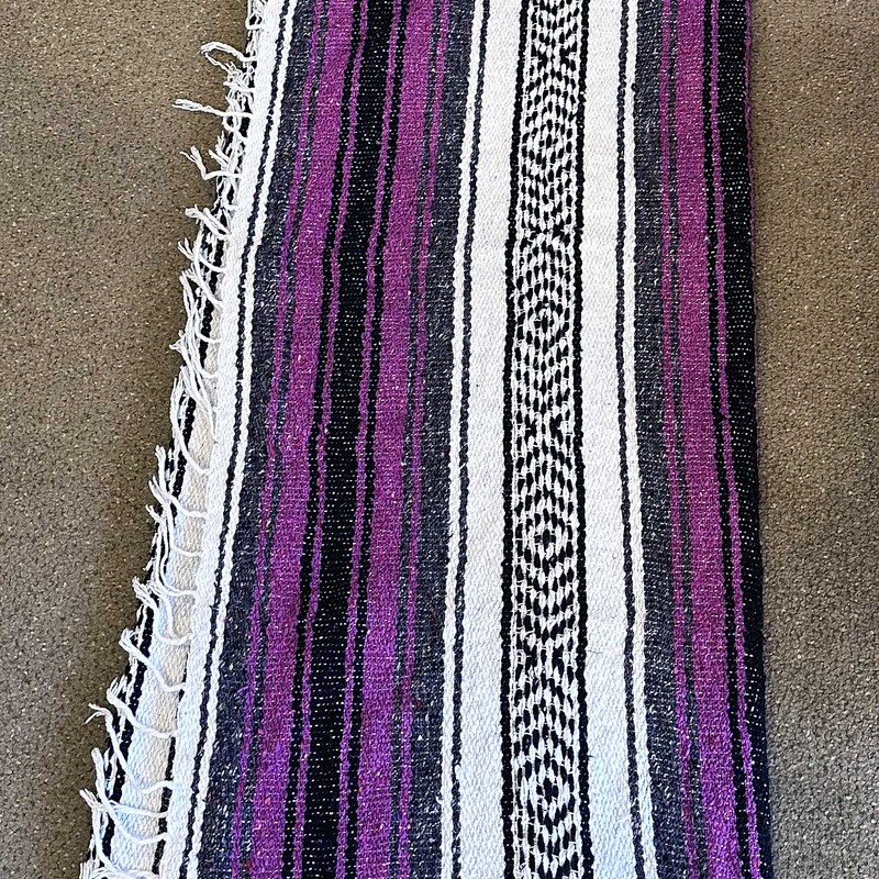 Purple Black White Throw