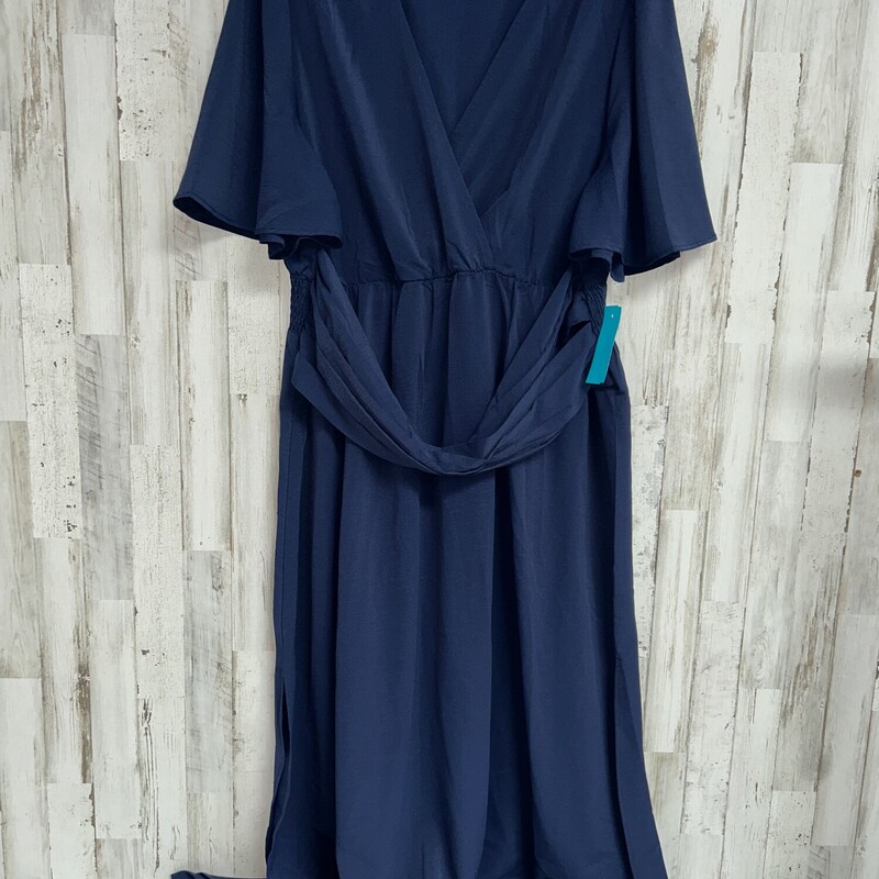 2X Navy Cross Over Dress