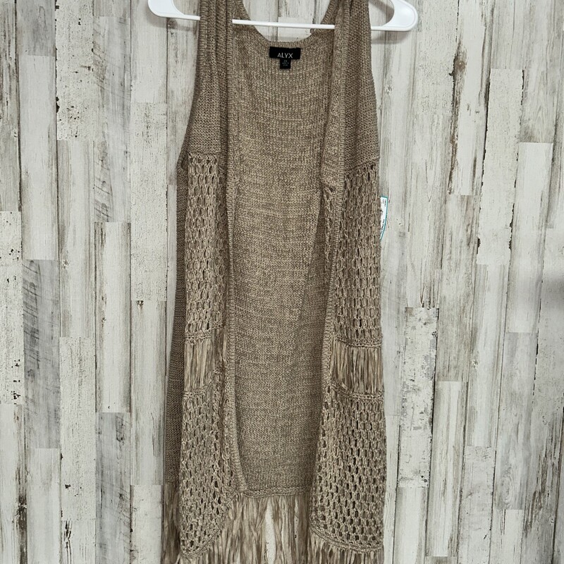 2X Tan Crochet Vest