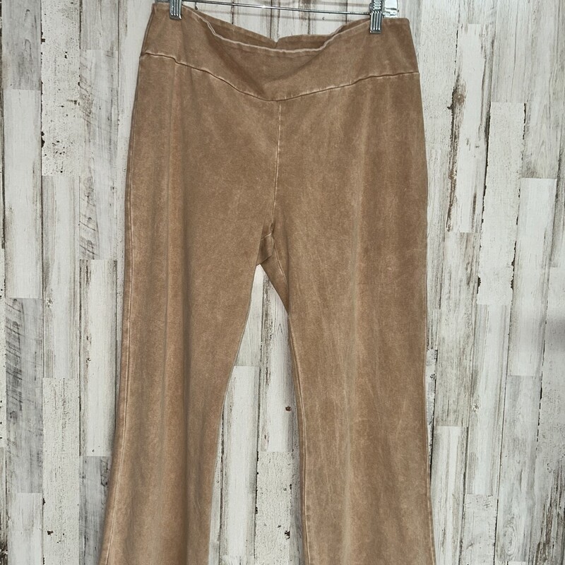 2X Tan Fray Pull On Pants