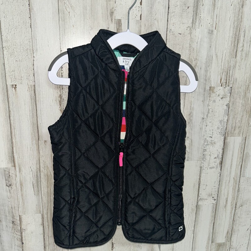 6/7 Black Quilted Vest