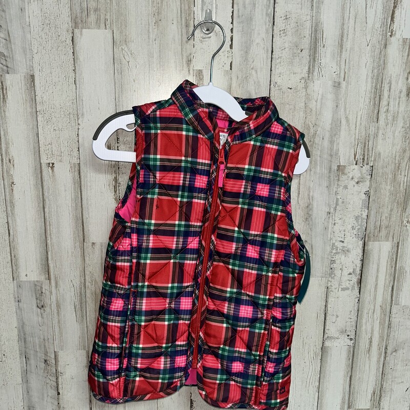 6/7 Red Plaid Vest