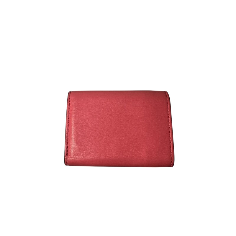 Fendi Baguette Micro Zucca Tri-fold Nappa

Leather  Pink Wallet

Serial Code: 8M0395-AAID-218-108

Dimensions:
Length: 4.33in
Height:3.14in
Depth:.98in

In very good condition. Some scratching of the hardware light wear to the leather.

Does not come with the original dust bag or box.