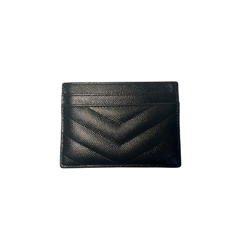 Saint Laurent Black  Monogram Grained Leather Card Holder

Style Code: TGR423291.0518

Dimensions:
2.9H x 4.1W x 0.3D

Very Good condition. Some minor scratching on hardware.

Comes with original dust bag and box.