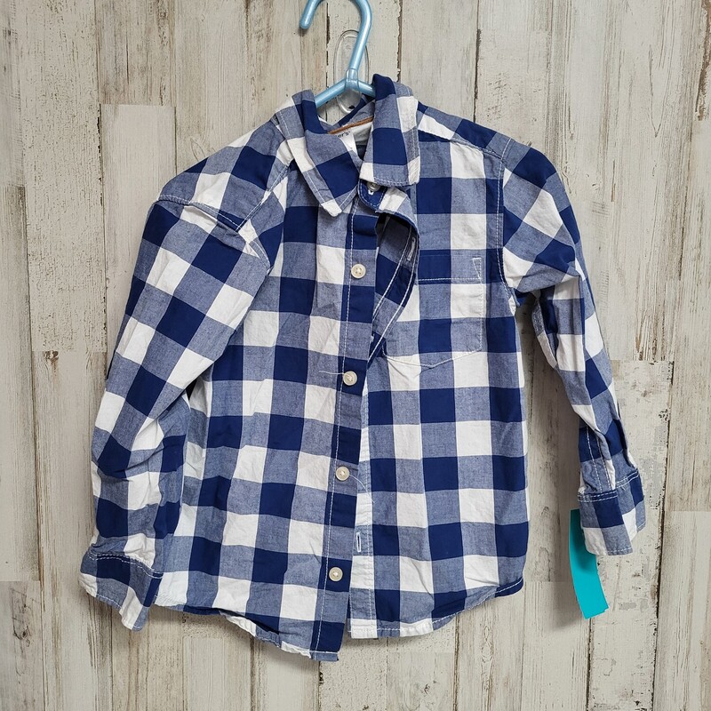 3T Blue Plaid Button Up