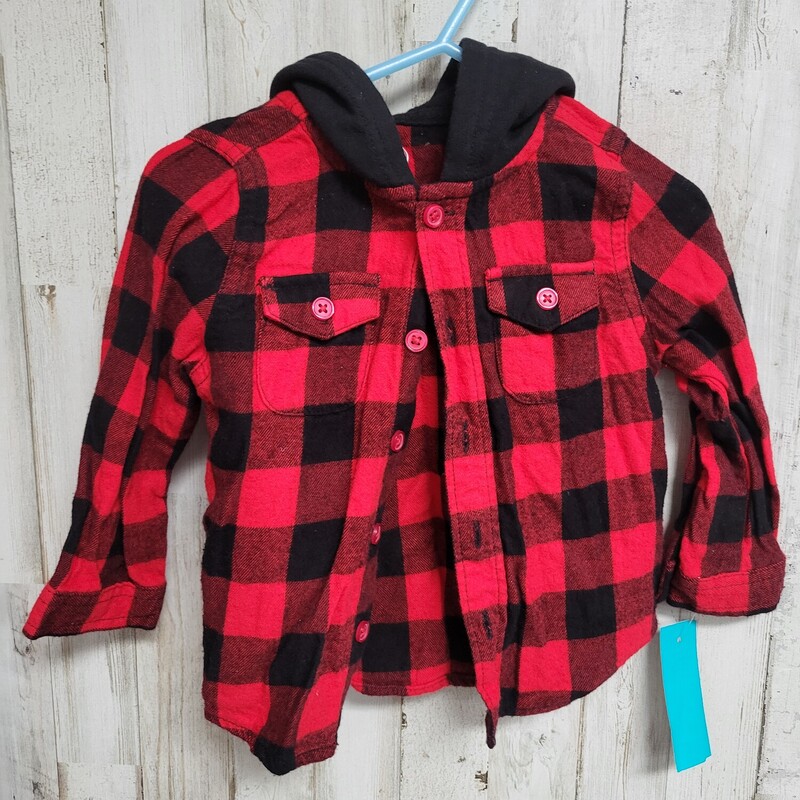 2T Buffalo Hooded Flannel