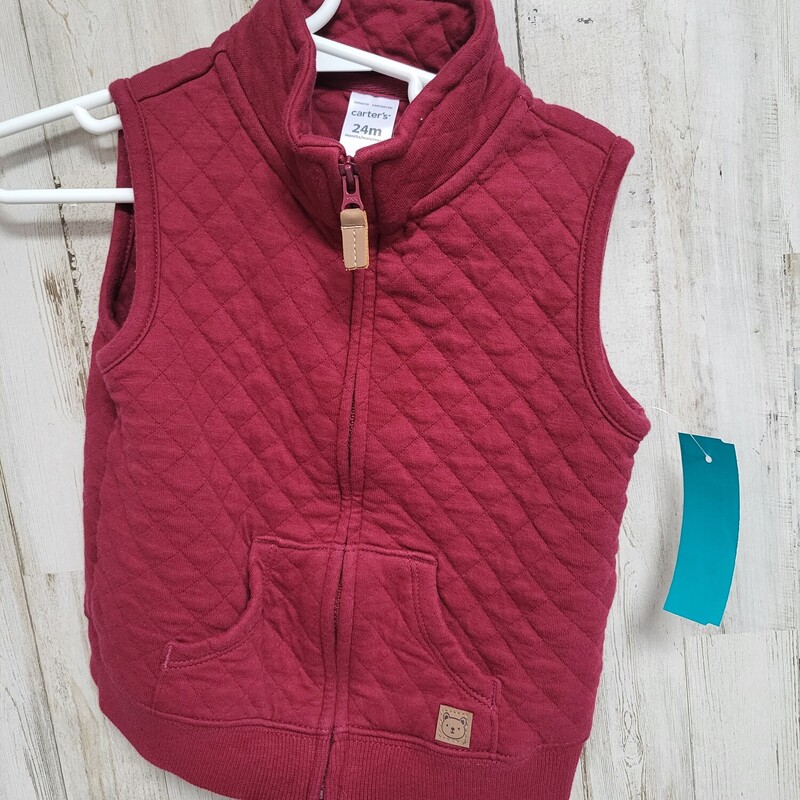 24M Red Quilted Vest