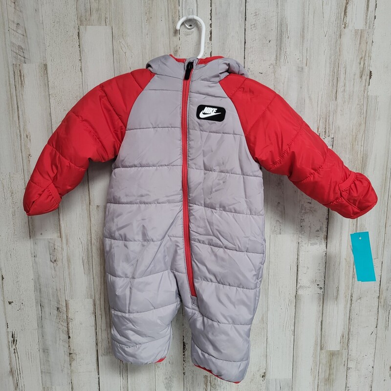 3M Grey/Red Puffer Romper