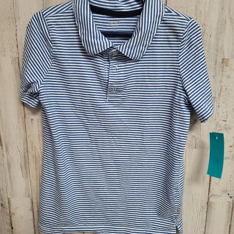 7 Blue Striped Polo