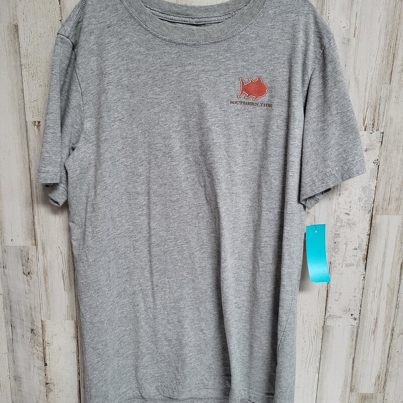 16 Grey Football Fish Tee