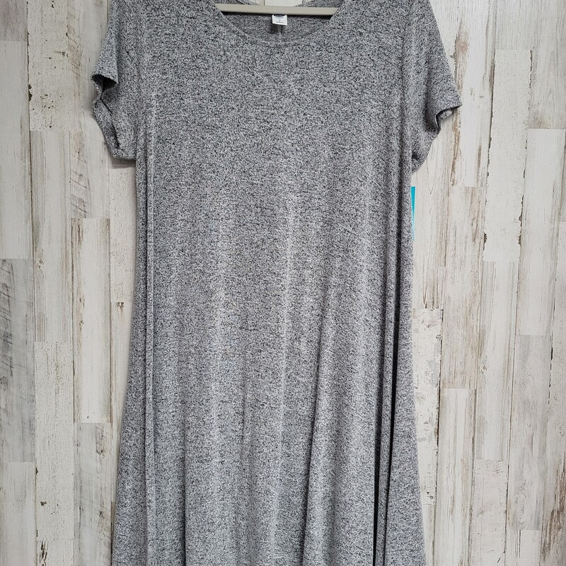 L Grey Heather Knit Dress