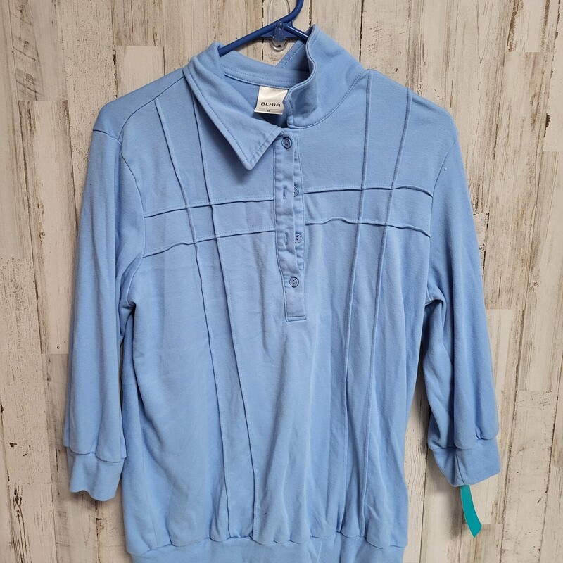 M Lt Blue Button Polo