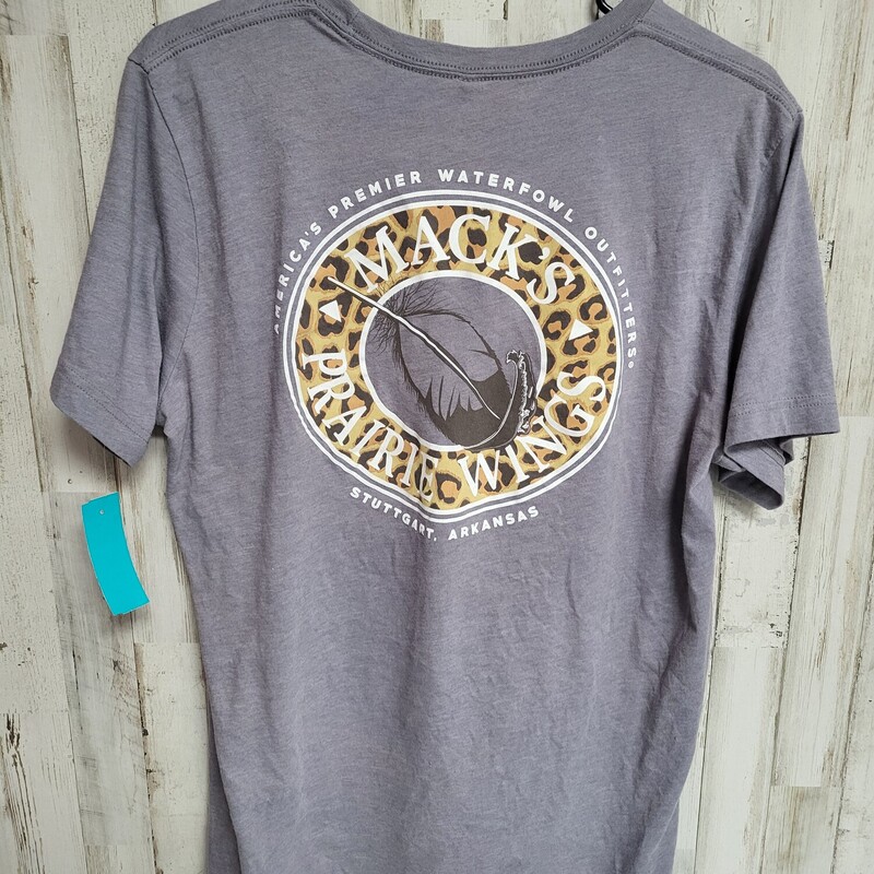 L Macks Prairie Wings Tee, Grey, Size: Ladies L